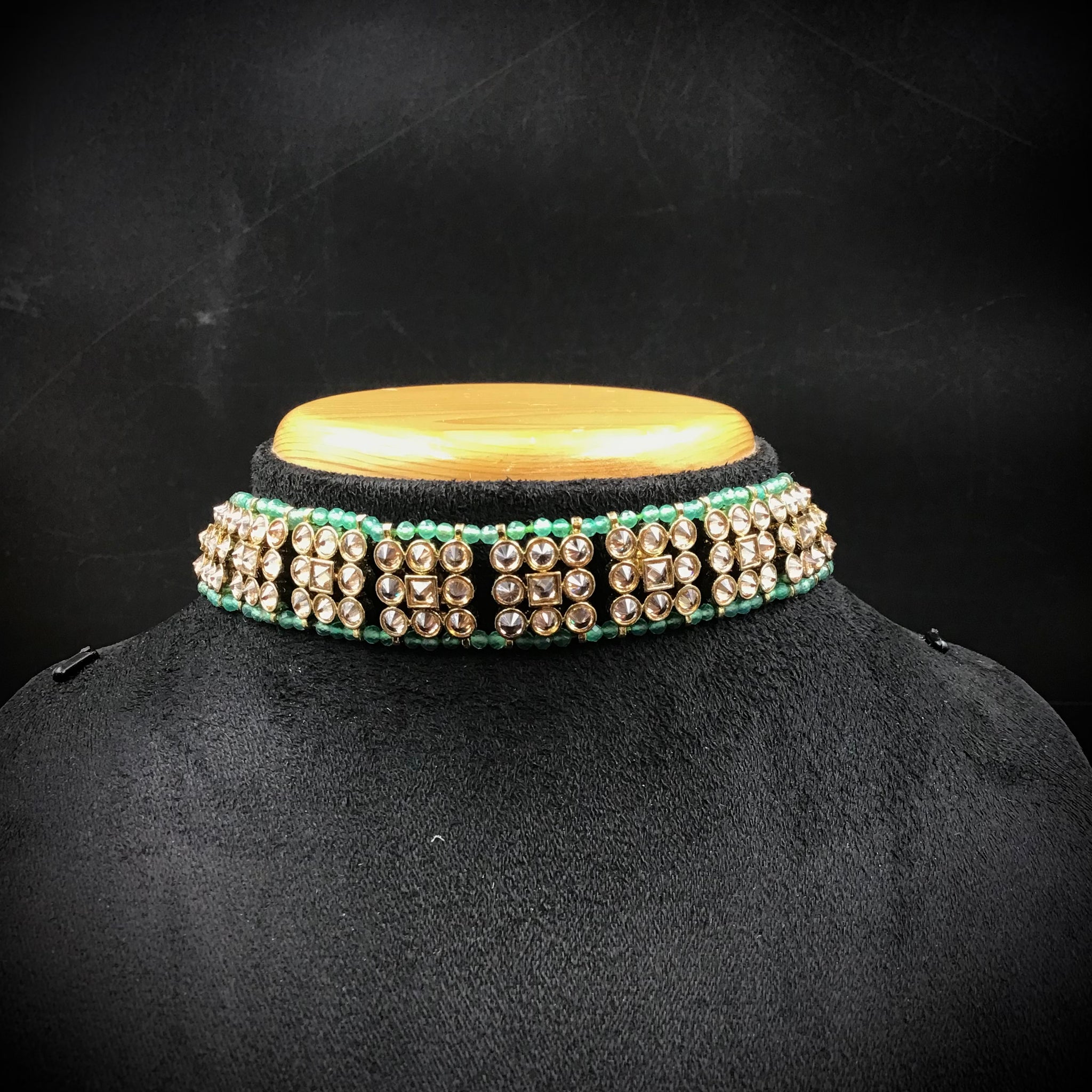 Green Antique Necklace Set - Dazzles Jewellery