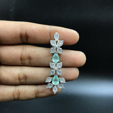 Silver Polish Zircon/AD Necklace Set 6764-69 - Dazzles Jewellery