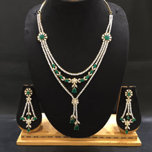 Green Zircon/AD Necklace Set - Dazzles Jewellery