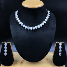 Round Neck Zircon/AD Necklace Set 7355-34 - Dazzles Jewellery