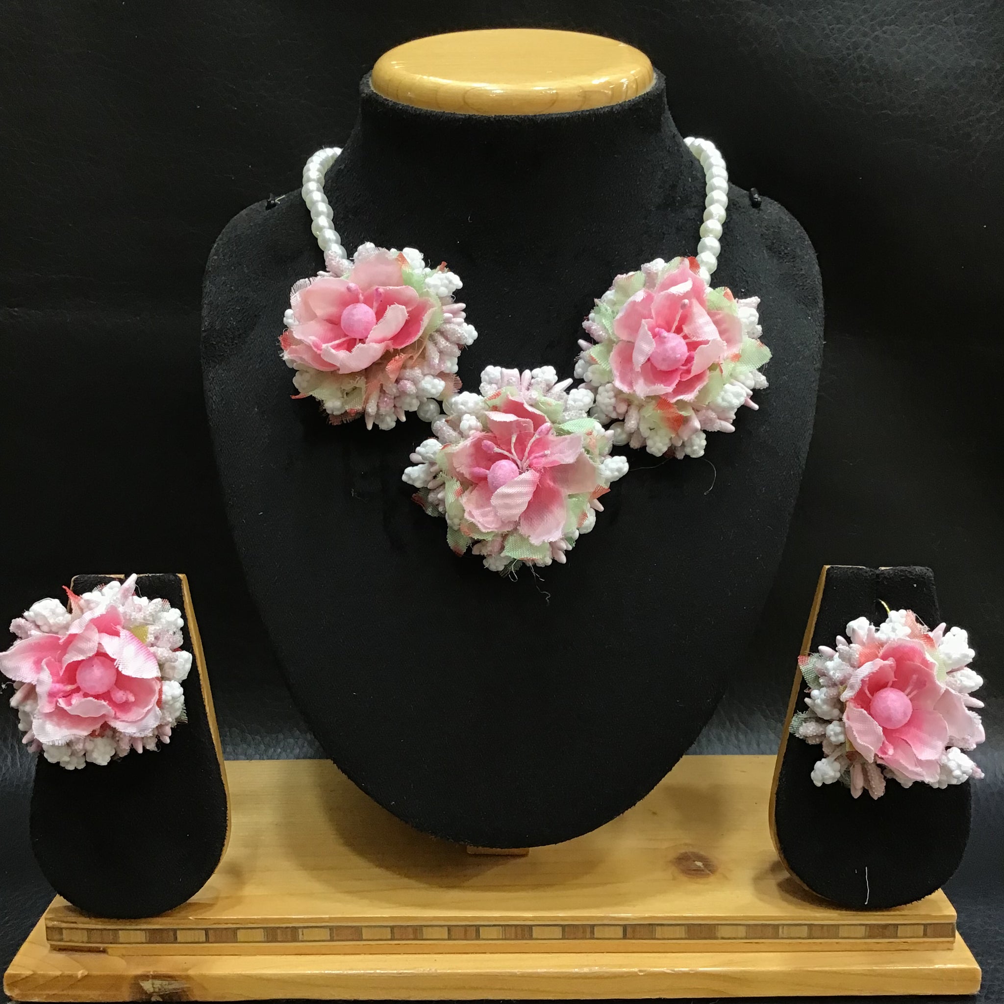 Flower Jewellery Set 5513-100 - Dazzles Jewellery