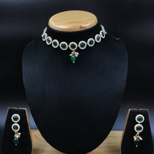 Choker Polki Necklace Set 4878-21 - Dazzles Jewellery