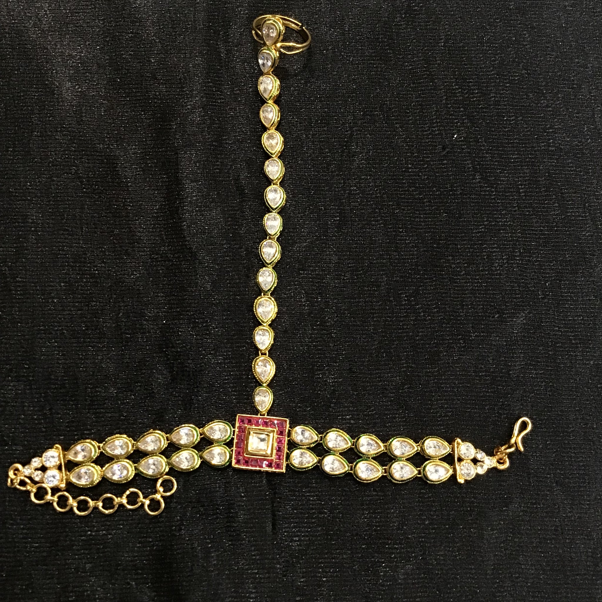 Polki Hathphool 1042-21 - Dazzles Jewellery