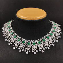 Round Neck Zircon/AD Necklace Set 3166-11 - Dazzles Jewellery