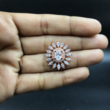 Rose Gold Zircon/AD Earring - Dazzles Jewellery