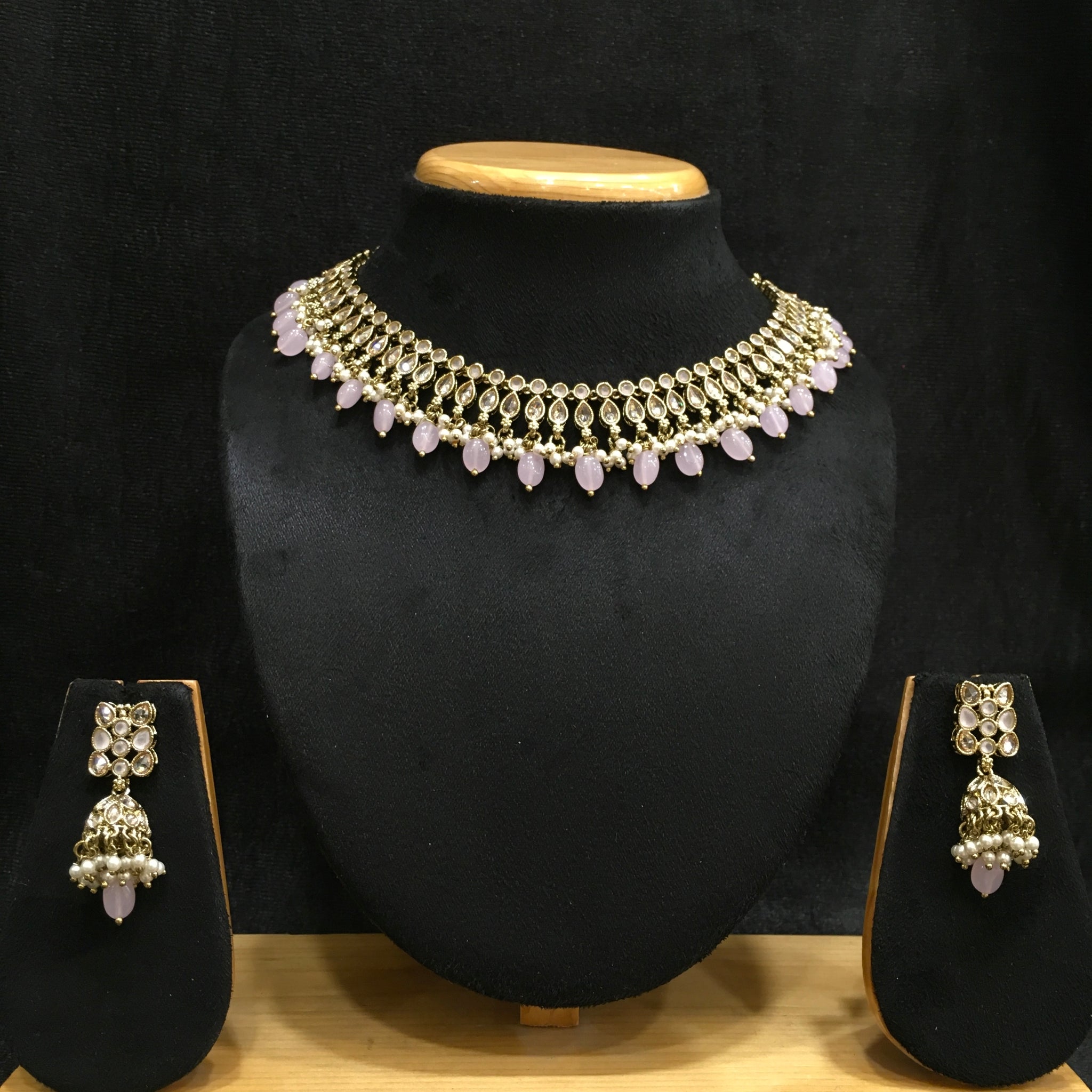 Choker Antique Necklace Set 3684-28 - Dazzles Jewellery