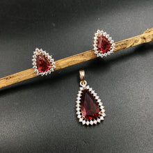 Light Zircon/AD Pendant Set 6681-28 - Dazzles Jewellery