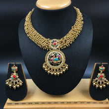 Round Neck Antique Necklace Set 3617-28 - Dazzles Jewellery