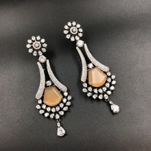 Orange Zircon/AD Earring 9228-3887 - Dazzles Jewellery