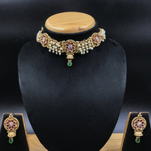 Choker Polki Necklace Set 4882-21 - Dazzles Jewellery