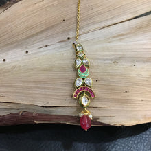 Kundan Polki Maang tikka 1259-100 - Dazzles Jewellery