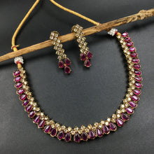 Round Neck Antique Necklace Set 4647-33 - Dazzles Jewellery