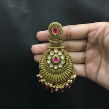 Ruby Gold Look Earring - Dazzles Jewellery