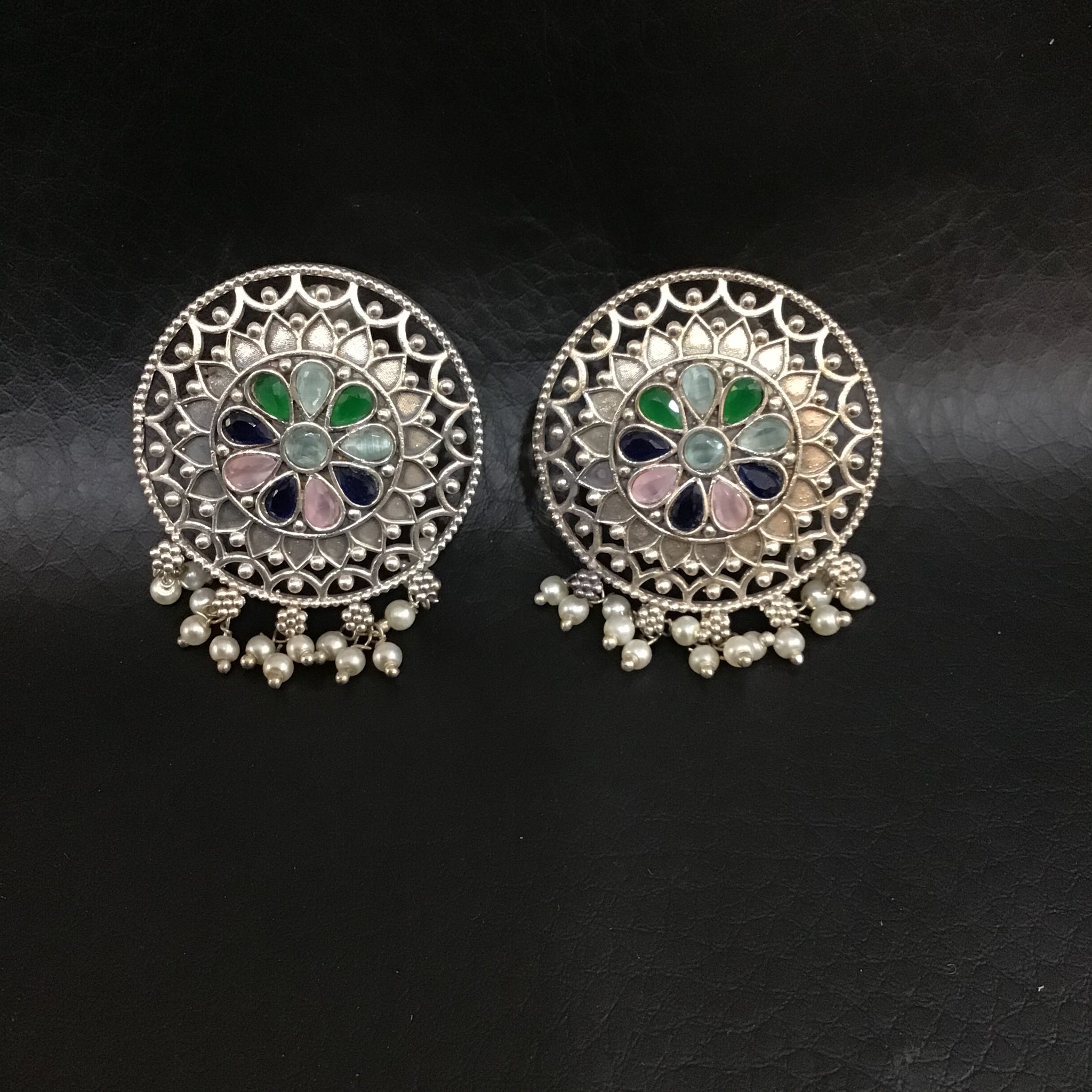 Oxidized Earring 1212-69 - Dazzles Jewellery