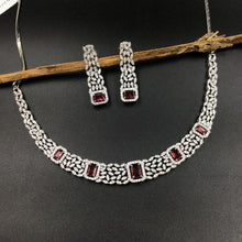 Round Neck Zircon/AD Necklace Set 5934-69 - Dazzles Jewellery