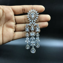 Silver Zircon/AD Necklace Set - Dazzles Jewellery