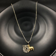 Light Oxidized Pendant Set Cow 4681-59 - Dazzles Jewellery