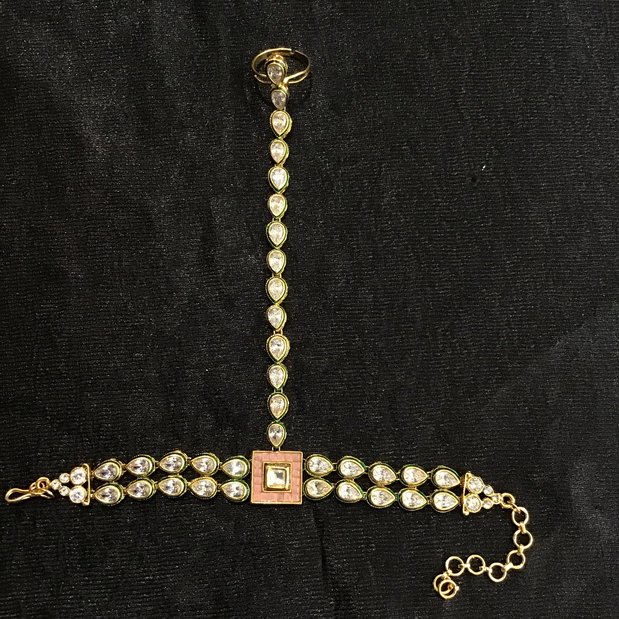 Polki Hathphool 1042-21 - Dazzles Jewellery