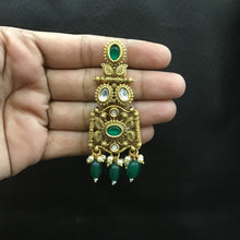 Green Gold Look choker set 16597-3744 - Dazzles Jewellery