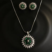 Zircon/AD Pendant Set  1156-69 - Dazzles Jewellery