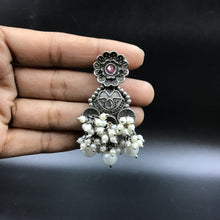 Round Neck Oxidized Necklace Set 4333-81 - Dazzles Jewellery