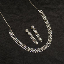 Round Neck Zircon/AD Necklace Set 6206-08 - Dazzles Jewellery