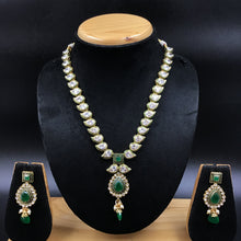 Round Neck Polki Necklace Set 4866-21 - Dazzles Jewellery