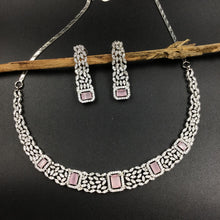 Round Neck Zircon/AD Necklace Set 5934-69 - Dazzles Jewellery