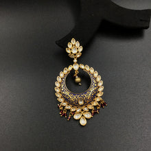 Blue Kundan Chandbali 8870 - Dazzles Jewellery