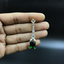Green Zircon/AD Necklace Set 14426-1516 - Dazzles Jewellery
