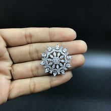 Silver Polish Zircon/AD Earring 6721-69 - Dazzles Jewellery