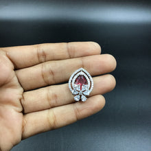 Ruby Zircon/AD Pendant Set - Dazzles Jewellery