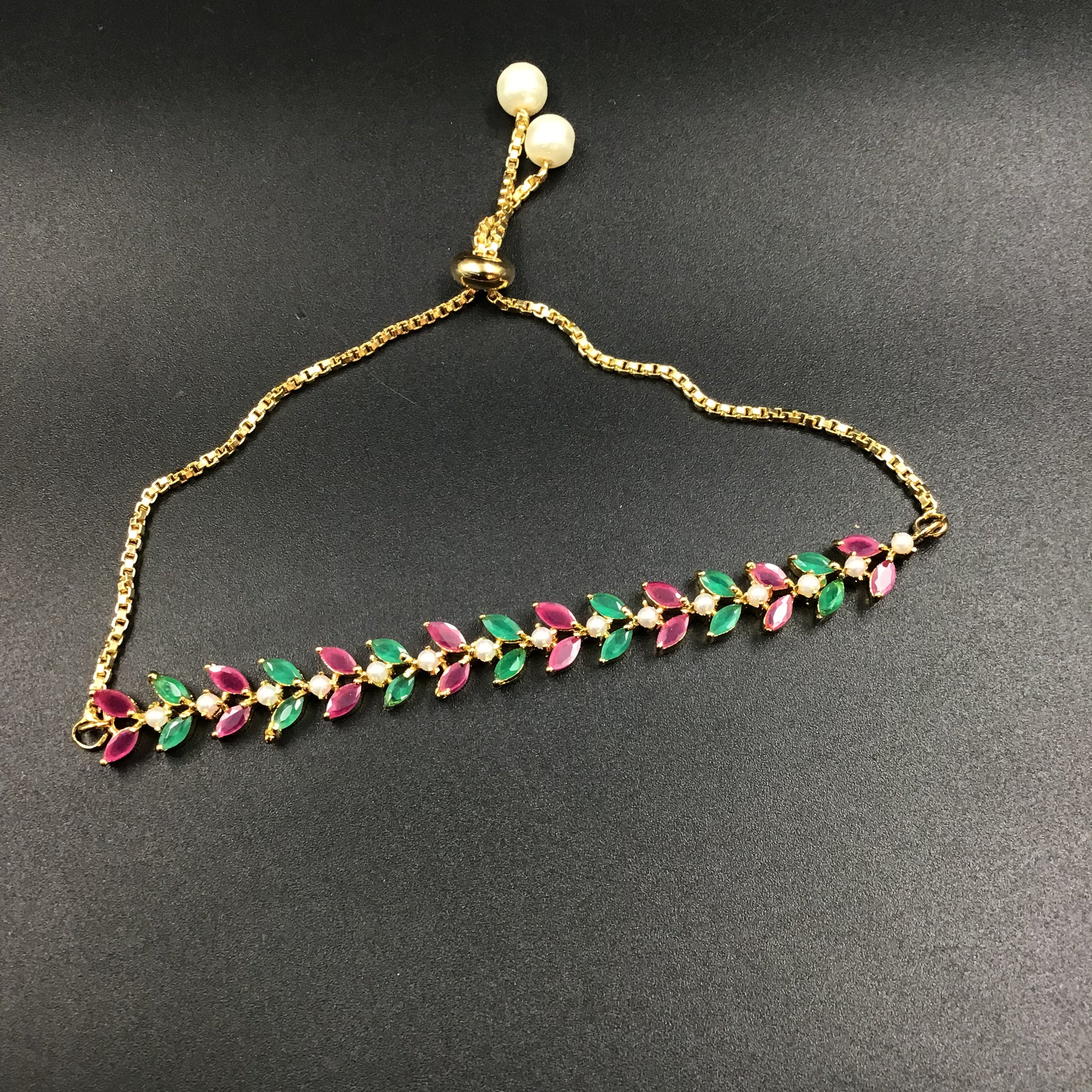 Adjustable Jadau Bracelet 5971-65 - Dazzles Jewellery