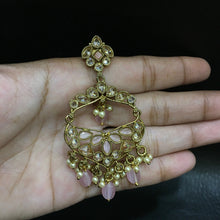 Pink Antique Necklace Set 12835-9403 - Dazzles Jewellery