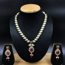 Round Neck Polki Necklace Set 4866-21 - Dazzles Jewellery