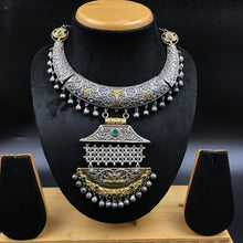 Green Oxidized Necklace Set - Dazzles Jewellery