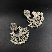 Chandbali Oxidized Earring 4678-59 - Dazzles Jewellery