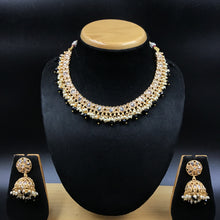 Round Neck Gold Look Necklace Set 4621-33 - Dazzles Jewellery
