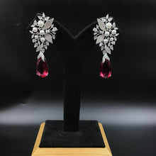 Silver Polish Zircon/AD Earring 6693-69 - Dazzles Jewellery