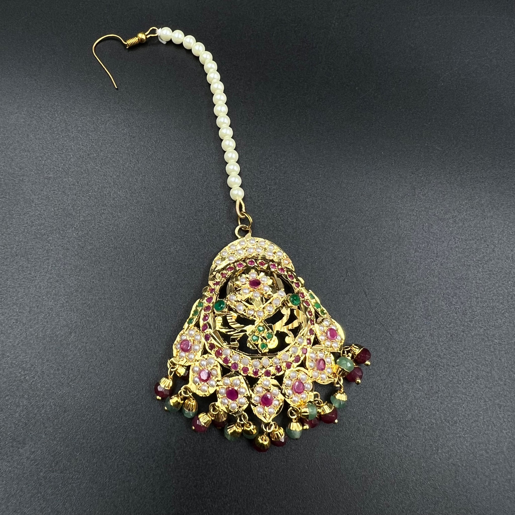 Jadau Maang Tikka 5824-73 - Dazzles Jewellery