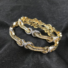 Pack of 2 Zircon/AD Bangles 3384-08 - Dazzles Jewellery