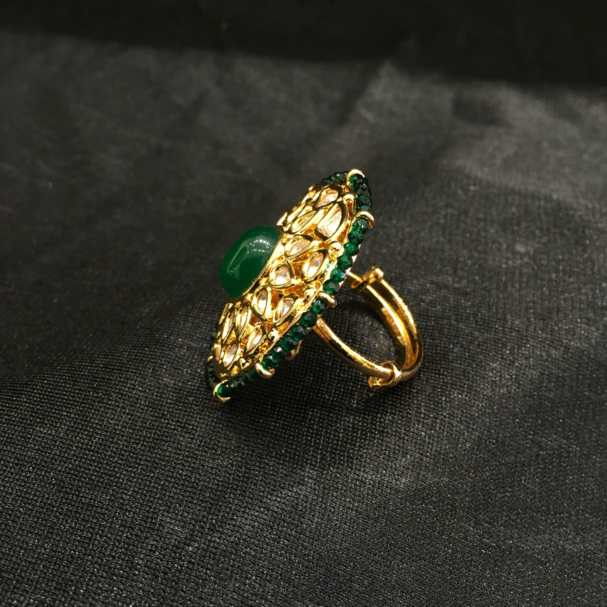 Adjustable Kundan Ring 5903-28 - Dazzles Jewellery
