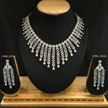 Round Neck Zircon/AD Necklace Set 6123-08 - Dazzles Jewellery