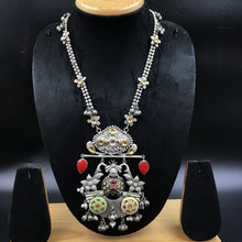Heavy Oxidized Pendant Set 4752-42 - Dazzles Jewellery