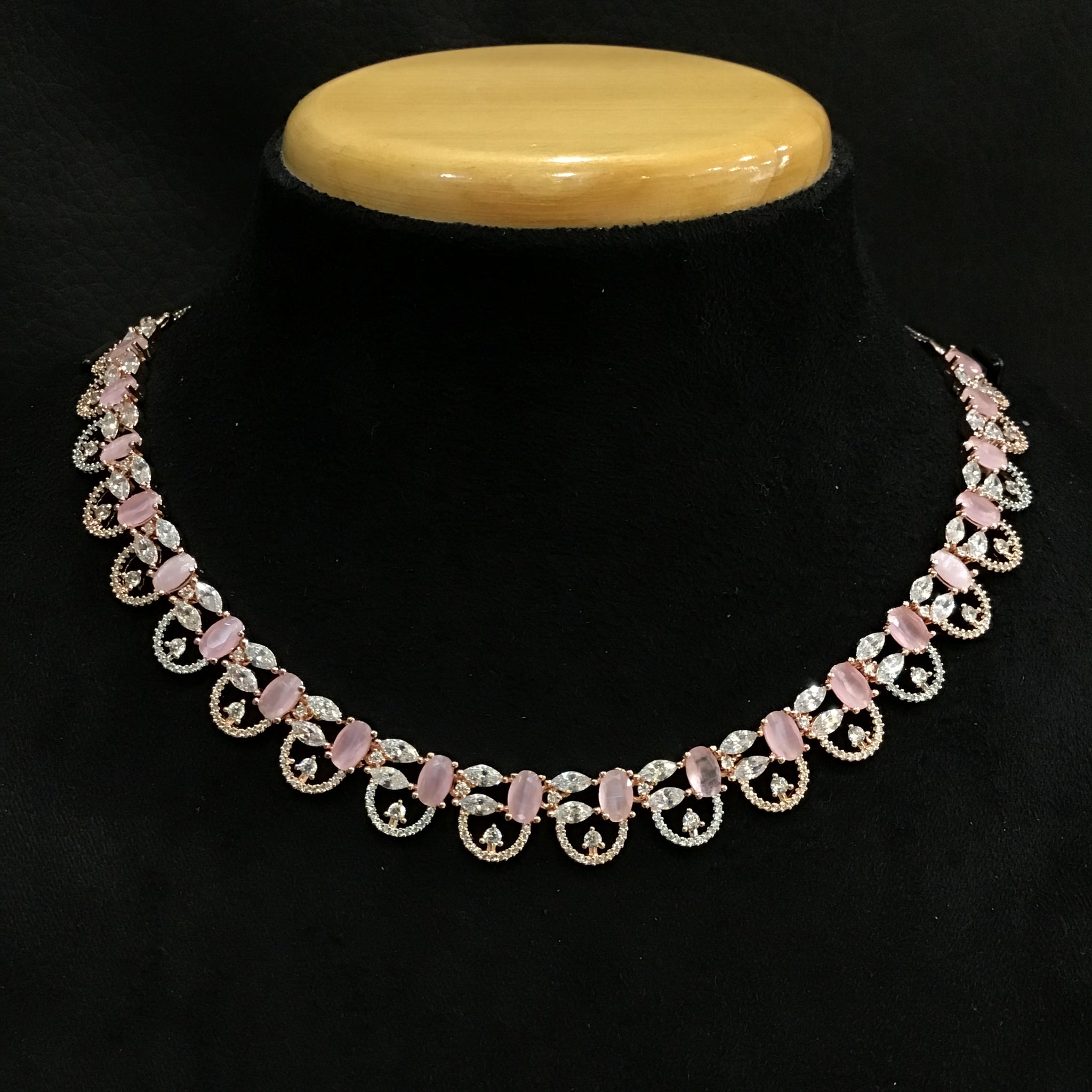 Zircon/AD Necklace Set 1180-69 - Dazzles Jewellery