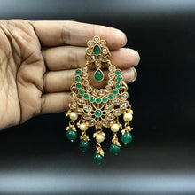 Green Gold Look Choker Set 17267 - Dazzles Jewellery