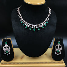 Green Zircon/AD Necklace Set - Dazzles Jewellery