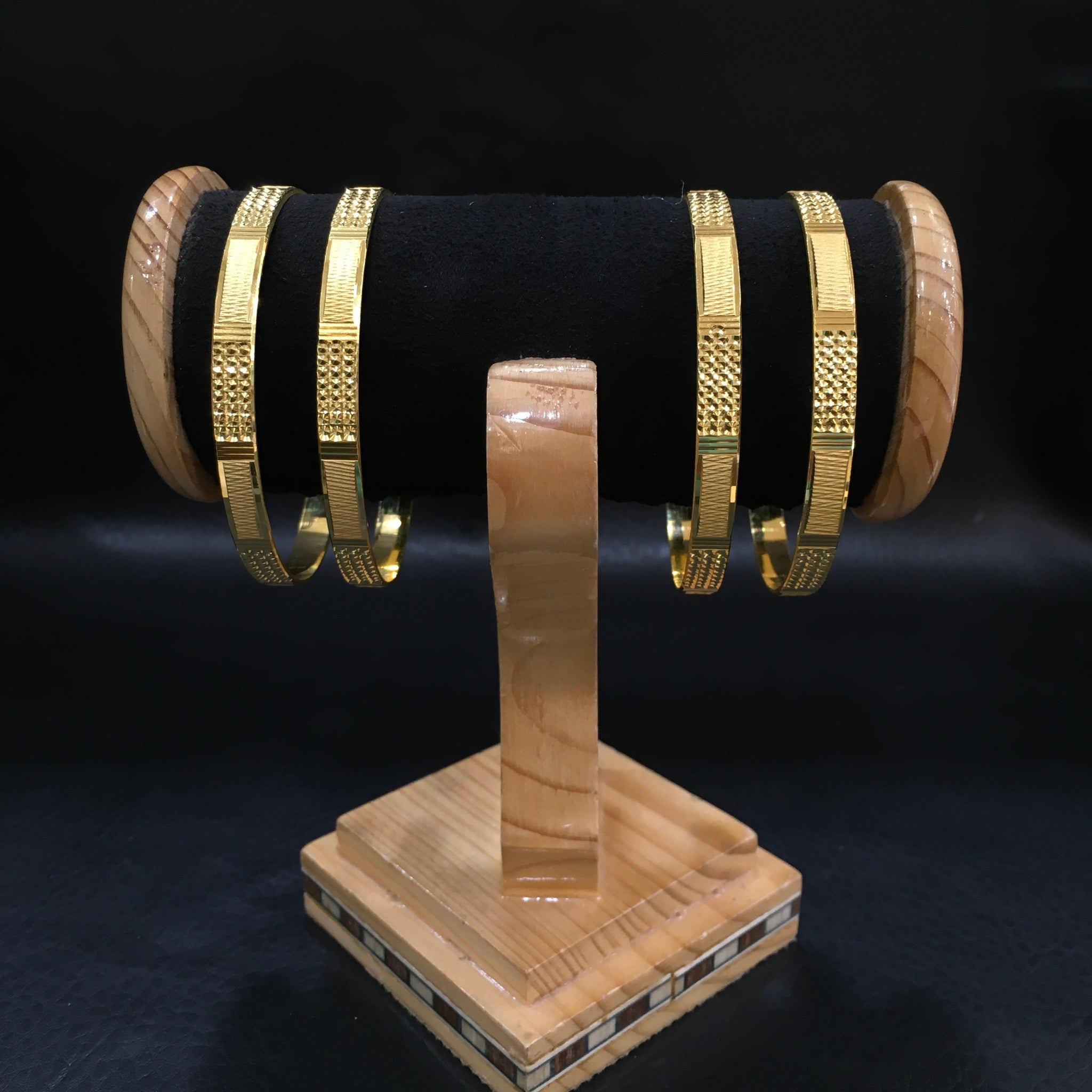 Gold Plated Bangles/Kada 13382-0414 - Dazzles Jewellery
