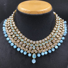 Firozi Antique Necklace Set - Dazzles Jewellery