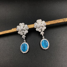 Silver Zircon/AD Earring 5483-69 - Dazzles Jewellery
